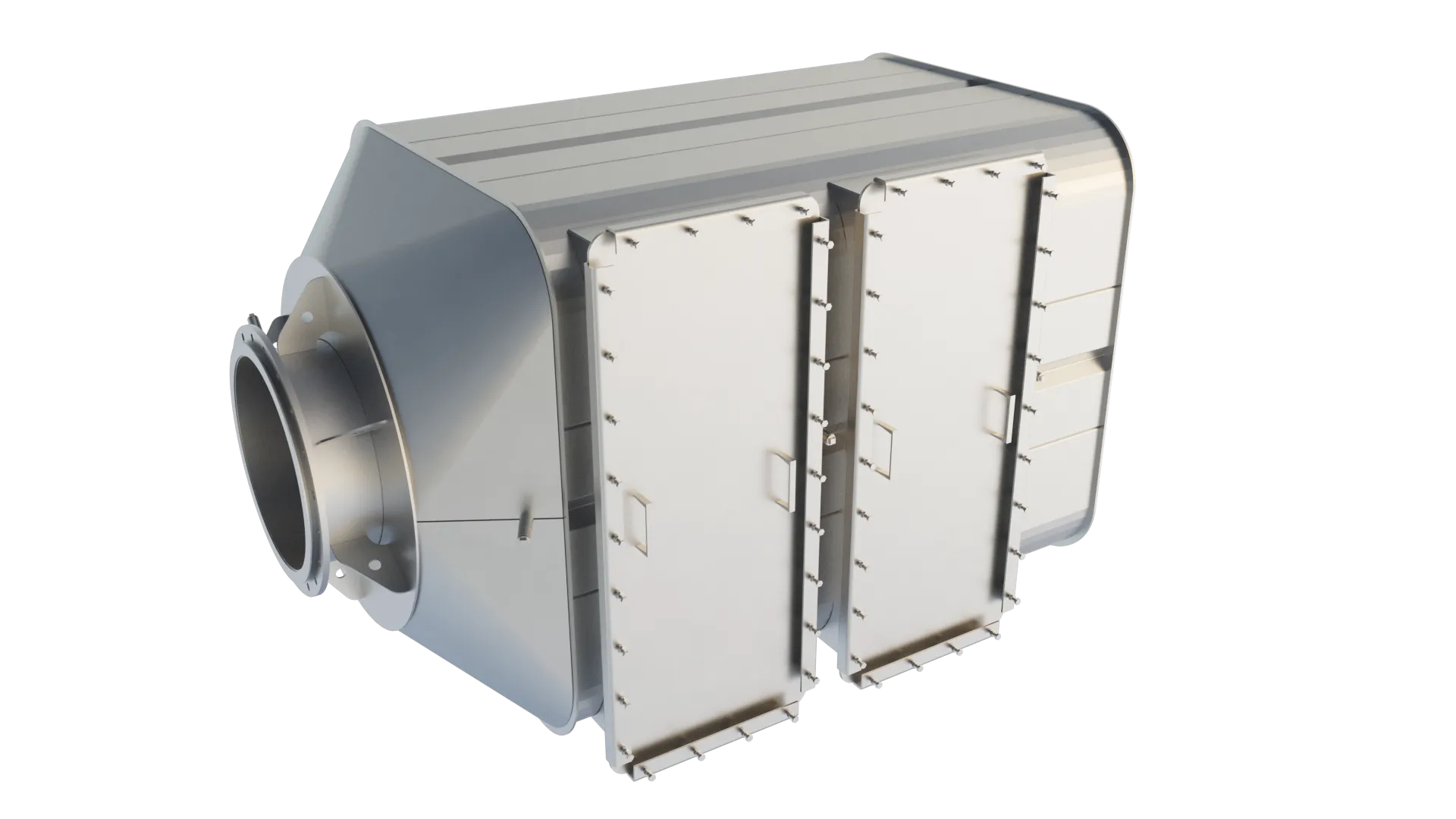SCR DeNOx reactor vessel with catalyst layers for generator emission control