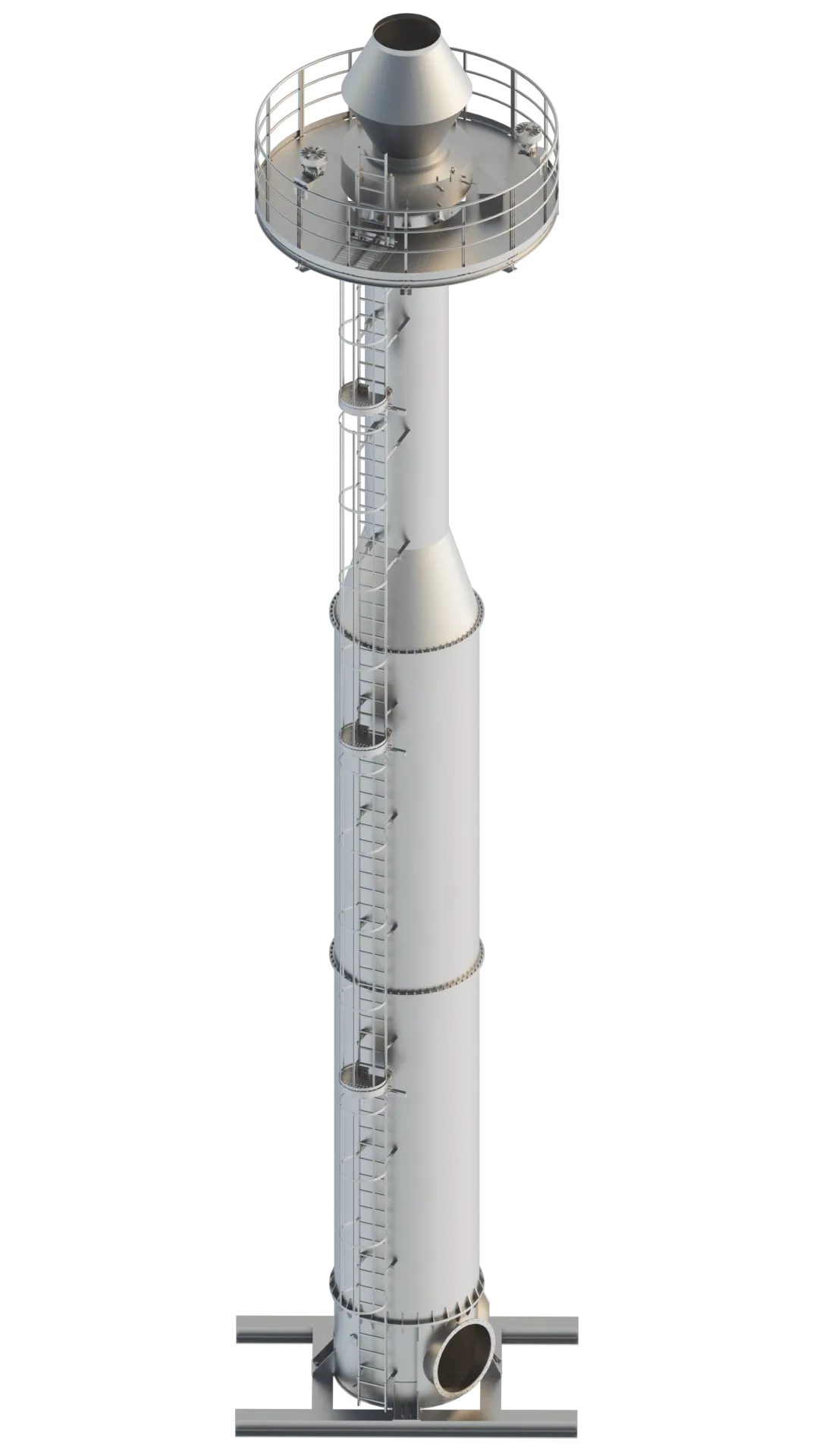 Axces freestanding industrial chimney stack for exhaust ventilation
