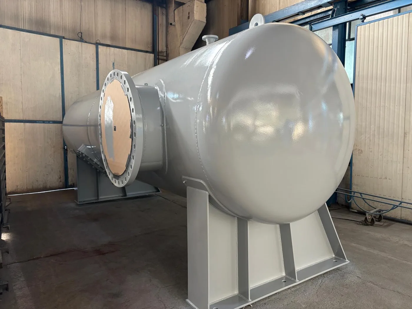 ASME U-Stamp pulsation dampener for a reciprocating compressor at an iron plant